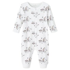 Пижама Name It Zip Unicorn Baby, белый