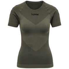 Базовый слой с коротким рукавом Hummel First Seamless, зеленый