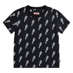 Футболка Levi´s Split Boxtab Logo Print Teen Short Sleeve Round Neck, черный Levis