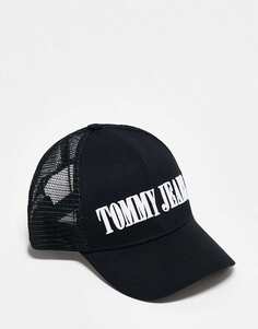 Черная кепка-дальнобойщик Tommy Jeans Heritage