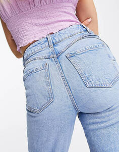 Голубые джинсы для мам New Look средней степени талии