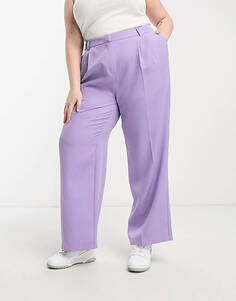 Фиолетовые широкие брюки Yours строгого кроя