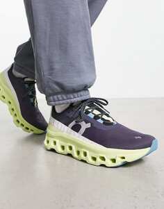 Фиолетовые и зеленые кроссовки ON Cloudmonster