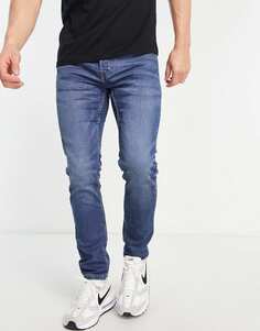Синие джинсы узкого кроя средней длины Only &amp; Sons