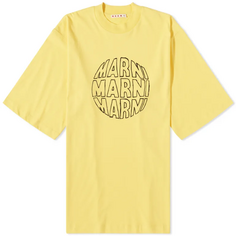 Футболка Marni Circular Logo, желтый