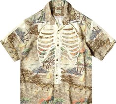 Рубашка Kapital Rayon Kamekameha Bone Aloha Shirt Brown, коричневый