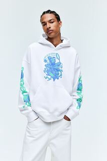 Толстовка H&amp;M x Spongebob Squarepants Oversized Fit Printed, белый H&M