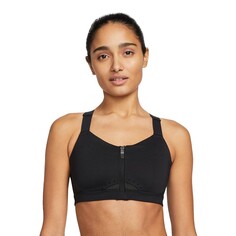 Спортивный бра Nike Dri-FIT Alpha Zip-Front, черный