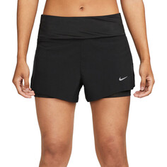 Шорты для бега Nike Dri-FIT Swift Mid-Rise 3 Inch 2-in-1s, черный