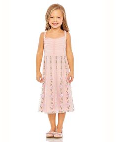 Платье миди с цветочным принтом для маленьких девочек MAC DUGGAL