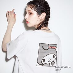 Футболка с рисунком Sanrio Персонажи Kuromi &amp; My Melody UT Uniqlo, белый