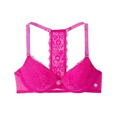 Бюстгальтер Victoria&apos;s Secret Sexy Tee Push-Up Leopard Lace, розовый