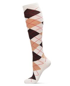 Женские носки до колена из смеси кашемира Argyle Shades MeMoi