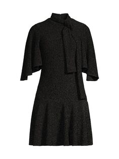 Мини-платье Coralia с рукавами-накидками Black Halo, черный