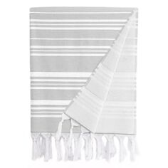 Linum Home Textiles Ephesus Stripy Pestemal Пляжное полотенце, серый Jumping Beans