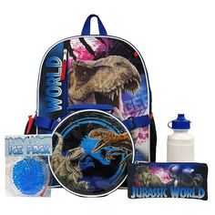 Детский набор рюкзаков из 5 предметов с изображением динозавра из парка Юрского периода Licensed Character
