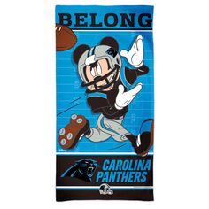 Пляжное полотенце WinCraft Carolina Panthers 30 x 60 дюймов Disney Spectra Unbranded