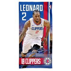 Пляжное полотенце Spectra WinCraft Kawhi Leonard LA Clippers 30 x 60 дюймов Unbranded