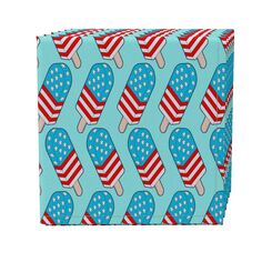 Набор салфеток из 4 шт., 100 % хлопок, 20x20 дюймов, Patriotic Ice Pops Fabric Textile Products