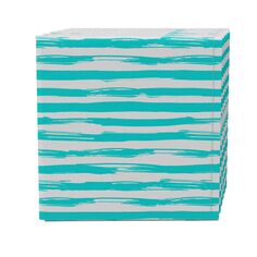 Набор салфеток из 4 шт., 100 % хлопок, 20x20 дюймов, цвет Aqua Summer Stripe Fabric Textile Products