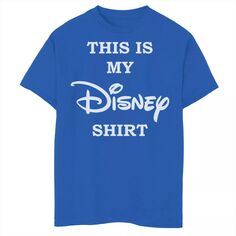 Футболка с логотипом Disney на груди для мальчиков 8–20 лет с графическим рисунком This Is My Disney Shirt Disney