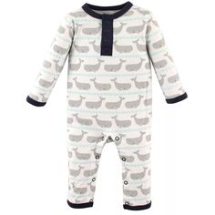 Хлопковый комбинезон Hudson Baby Infant Boy, 2 шт., Китовый Hudson Baby