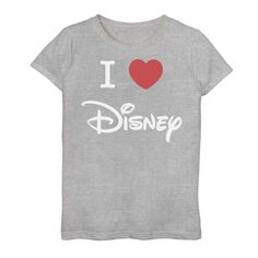 Футболка с логотипом Disney для девочек 7–16 лет I Love Disney Heart Disney