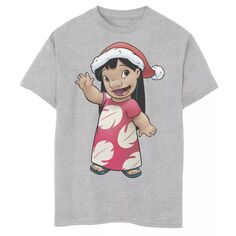 Рождественская футболка Лило с изображением Санта-Клауса для мальчиков 8–20 лет Disney&apos;s Lilo &amp; Stitch Disney
