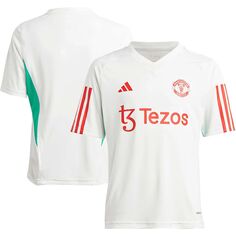 Молодежная белая тренировочная майка Adidas Manchester United adidas