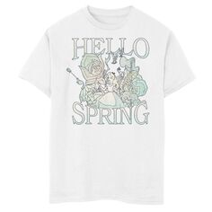 Футболка Disney&apos;s Alice In Wonderland для мальчиков 8–20 лет с рисунком Hello Spring Disney, белый