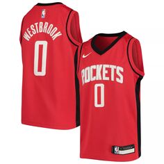 Молодежная майка Nike Russell Westbrook Red Houston Rockets Swingman — Icon Edition Nike