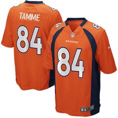 Молодёжная майка Nike Orange Team Denver Broncos Jacob Tamme Color Game Nike