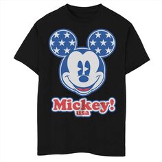 Футболка с логотипом Disney&apos;s Boys 8–20 «Mickey Mouse Patriotic Ears» Disney