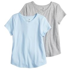 Для девочек 4–20 лет и больших размеров SO, 2 шт. Любимые футболки с V-образным вырезом SO