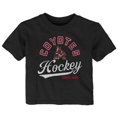 Черная футболка Infant Arizona Coyotes взять на себя инициативу Outerstuff