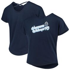 Футболка с логотипом команды Deep Sea Blue Vancouver Whitecaps FC для девочек и молодежи Fanatics Fanatics