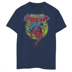 Винтажная футболка с рисунком комиксов Marvel Amazing Spider-Man для мальчиков 8–20 лет Licensed Character