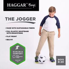 Брюки-джоггеры Haggar для мальчиков 8–20 лет Haggar, синий