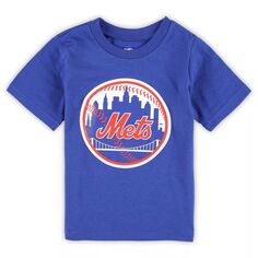 Футболка с основным логотипом Royal New York Mets Team Crew для малышей Outerstuff