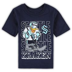 Футболка с логотипом Deep Sea Seattle Kraken Disney для дошкольников Deep Sea Blue Outerstuff