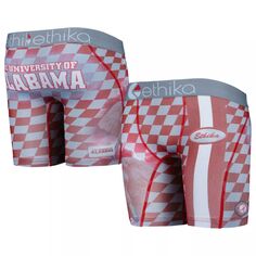 Молодежные боксеры в шахматную клетку Ethika Crimson Alabama Crimson Tide Podium Unbranded