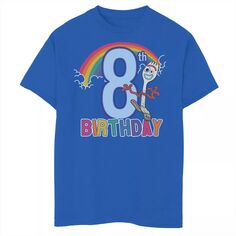 Футболка Forky с рисунком «8th Rainbow» на день рождения для мальчиков 8–20 лет Disney/Pixar «История игрушек 4» Disney / Pixar