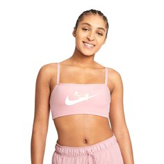 Спортивный бюстгальтер Nike Dri Fit Indy Logo Convertible Light Support Padded, розовый