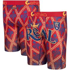 Молодежные трусы-боксеры из микросетки Ethika Red Real Salt Lake Unbranded