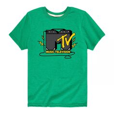 Классическая футболка с логотипом AMP и графикой MTV для мальчиков 8–20 лет Licensed Character, зеленый