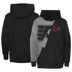 Серый/черный пуловер с капюшоном Philadelphia Flyers Unrivaled для дошкольников Outerstuff