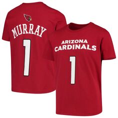 Молодежная футболка Кайлера Мюррея Cardinal Arizona Cardinals Mainliner с именем и номером игрока Outerstuff