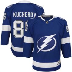 Молодёжная футболка Никиты Кучерова Blue Tampa Bay Lightning Home Premier Player Джерси Outerstuff