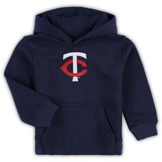 Темно-синий флисовый пуловер с капюшоном с логотипом Minnesota Twins Team для малышей Outerstuff