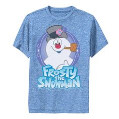 Футболка Frosty The Snowman Portrait с логотипом и графическим рисунком для мальчиков 8–20 лет Licensed Character